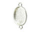 Nunn Design Sterling Silver (plated) Mini Oval Frame Link 22x12mm