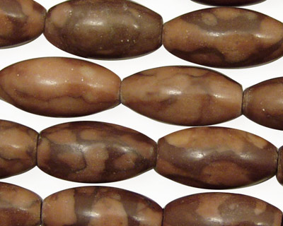 Marbled Coffee Jasper Rice 20x10mm