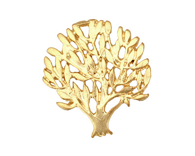 Ezel Findings Gold (plated) Summer Tree Pendant 25x27mm