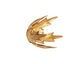Brass Pointed Leaf Bead Cap 18x17mm