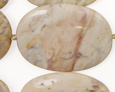 Itasy Jasper Flat Oval 36x26mm