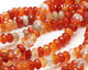 Carnelian (natural) Faceted Rondelle 6mm