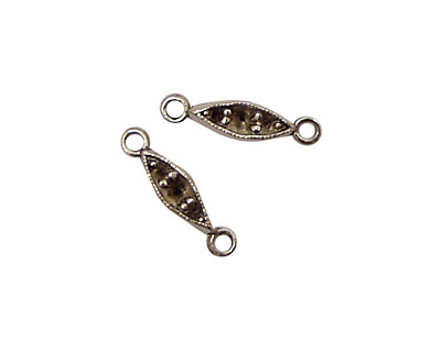 Stampt Antique Pewter (plated) Pea Pod Connector 12x4mm
