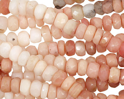 Pink Opal Faceted Rondelle 6mm