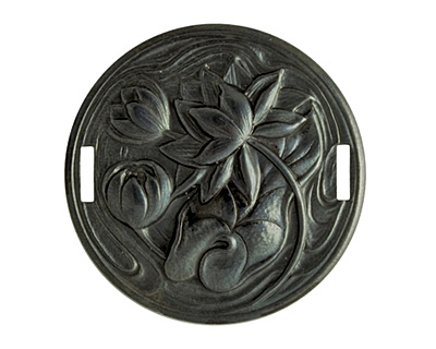Vintaj Arte Metal Waterlily Ribbon Slide 38mm