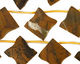 Golden Horse Jasper Flat Freeform Diamond Drop 19-20mm