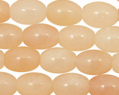 Peach Jade Rice 14x10mm