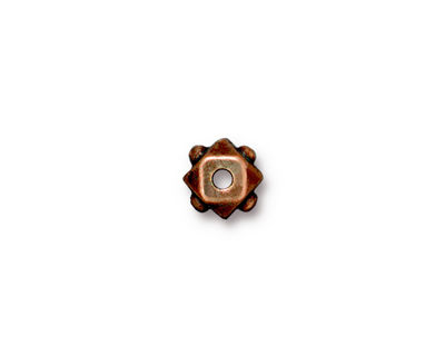 TierraCast Antique Copper (plated) Faceted Cube 6x8mm