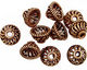 Antique Copper Twisted Bead Cap with Roping 11-12mm