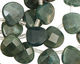 Moss Agate Faceted Flat Teardrop 13mm