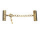 Artistic Wire Antique Brass Mesh Clasp (w/ Extension Chain & Lobster Clasp) 18mm