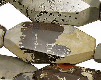 Artistic Jasper Faceted Freeform Slab 45x20-22mm
