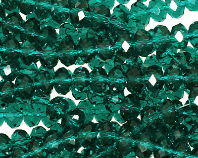 Winter Green Crystal Faceted Rondelle 6mm