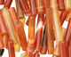 Carnelian (natural) Tube Drop 4-5x16-29mm