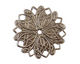 Stampt Antique Pewter (plated) Nouveau Flower Pendant 32mm