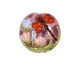 Grace Lampwork Red Dragonfly/ Violet Garden Lentil 27-28mm