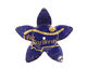 Trinket Foundry Blue & Gold (Big) Large 5 Petal Bottle Cap Flower 34mm