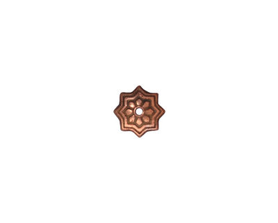 TierraCast Antique Copper (plated) Talavera Star Bead Cap 9mm