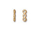 TierraCast Gold (plated) Nugget 3-Hole Bar 5x14mm
