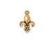 TierraCast Antique Gold (plated) Large Fleur de Lis Charm 12x18mm