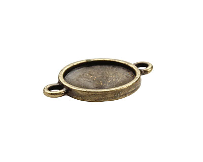 TierraCast Antique Brass (plated) Faceted Link 25x17mm
