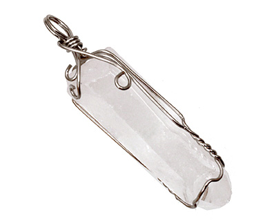 Rock Crystal Stick w/ Bail Pendant 13-15x56-63mm