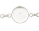 Silver (plated) Circle Bezel Link Bracelet 19mm