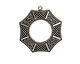 Stampt Antique Pewter (plated) Bagua Pendant 24x26mm