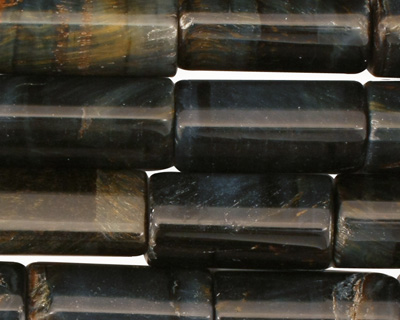 Blue Tiger Eye Triangle Tube 20-21x10mm