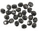 Czech Fire Polished Glass Hematite Round 6mm