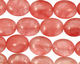 Cherry Quartz Flat Oval 13-14x11mm