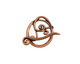 Antique Copper (plated) Swirly Toggle Clasp 18x16mm, 22mm bar
