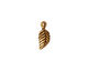 TierraCast Antique Gold (plated) Birch Leaf Charm 7x15mm