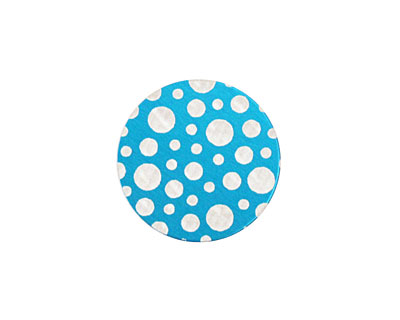 Lillypilly Turquoise Scattered Dots Anodized Aluminum Disc 19mm, 24 gauge
