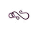 Purple Enameled Copper S Clasp 20x13mm, 8mm ring