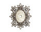 Stampt Antique Pewter (plated) Floral Filigree Oval Setting 10x14mm