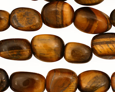 Tiger Eye Tumbled Nugget 10-15x9-12mm