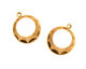 Stampt Antique Gold (plated) Sunburst Gypsy Hoop Charm 16x21mm