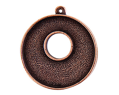 Nunn Design Antique Copper (plated) Grande Circle Bezel Toggle 37x32mm
