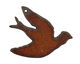 The Lipstick Ranch Rusted Iron Sparrow Pendant 42x32mm