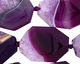Purple Line Agate Faceted Flat Slab 29-34x22-25mm