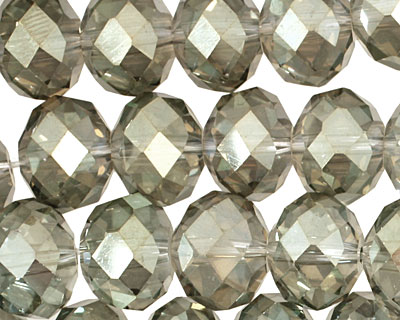 Luster Sage Crystal Faceted Rondelle 14mm