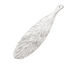 Ezel Findings Rhodium (plated) Blue Jack Oak Leaf Pendant 11x40mm