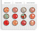 Crimson Glazed Buttons 12mm