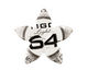 Trinket Foundry Silver & White Large 5 Petal Bottle Cap Flower 34mm