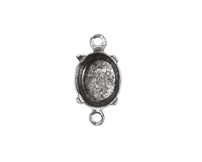 Nunn Design Antique Silver (plated) Oval Prong Setting 16x9mm