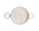 Silver (plated) Circle Bezel Link 19mm