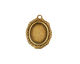 Stampt Antique Brass Damask Frame Oval Setting 10x12mm