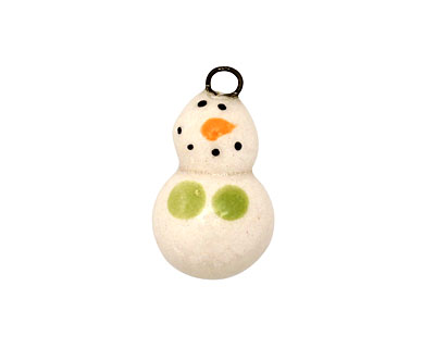 Jangles Ceramic Snowman Charm 12x22mm
