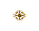Stampt Antique Gold (plated) Clover Connector 16x12mm